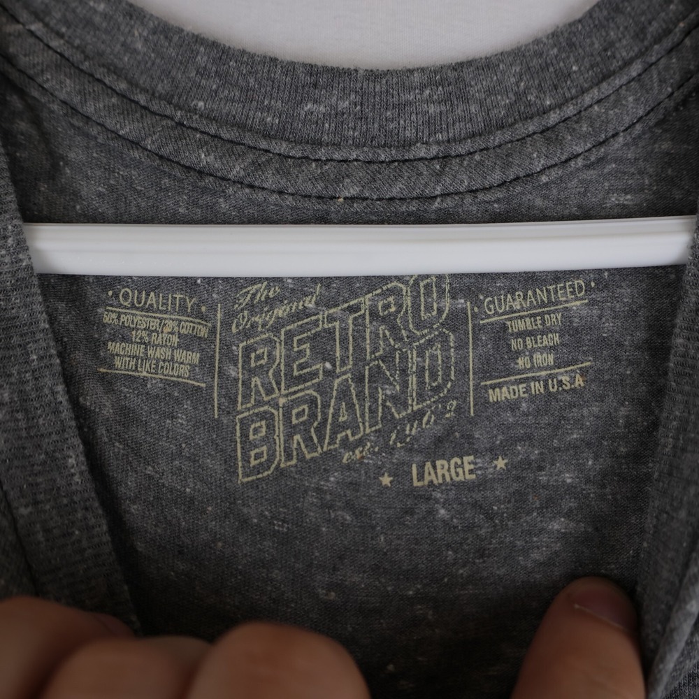 Retro Brand T-Shirt Mens Large Gray Chicopee Kansas Moochers Baseball Graphic - Picture 6 of 10